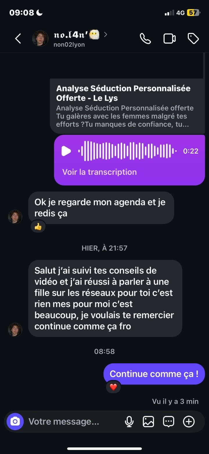 Capture originale d’un résultat reçu par LYS — 7
